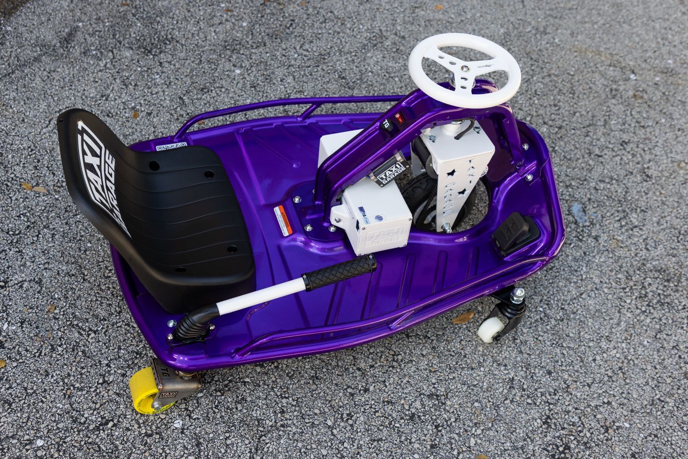 Purple standard cart from above